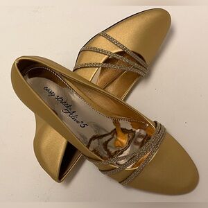 NEW Easy Street Glam Gold Heels 7.5W